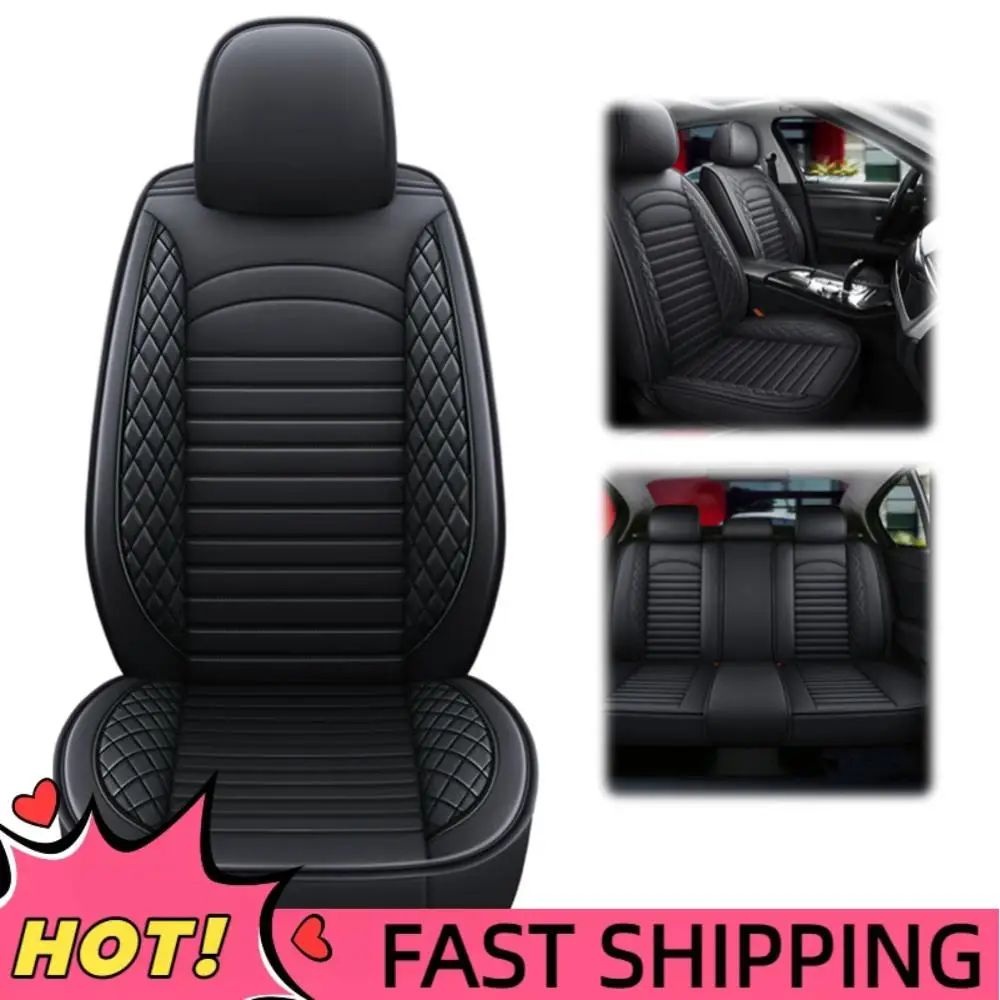 

11Pcs 5 Seats Car Seat Covers Leather Full Surrounded Seat Protector Vehicle Seat Cushion Fit for Sedan SUV Pick-Up Truck
