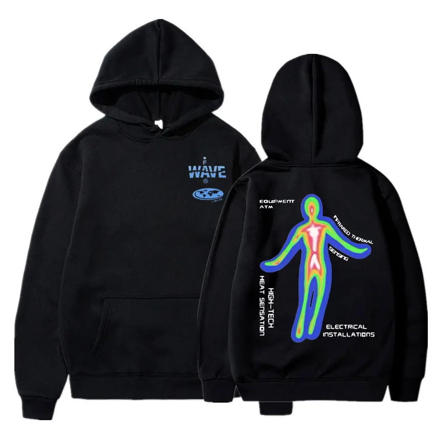 

Skeleton Thermal Imaging Graphic Print Hoodie Men's Hip Hop Streetwear Men Women Fleece Hoodies Unisex Fashion Sweatshirt