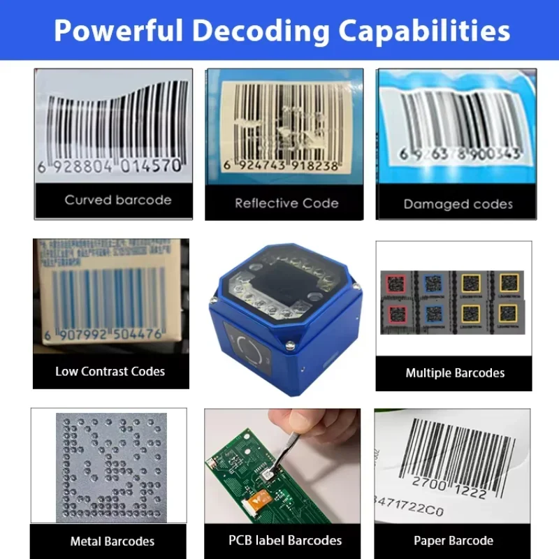 OEM Conveyor Stationary 2D Scanner Ethernet Ip Autofocus Dpm Barcode Reader Industrial Fixed Barcode Scanners