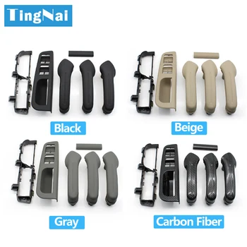 8 pçs lhd rhd frente traseira esquerda direita preto porta puxar alça capa painel guarnição para vw bora golf 4 mk4 jetta 1999-2004