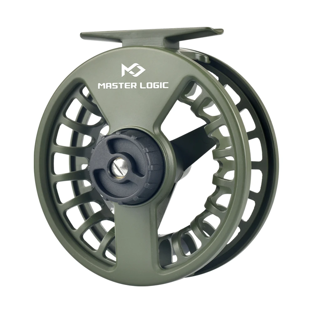 Master Logic 5/6WT Fly Fishing Reel Large Arbor Aluminum Alloy Left Right Convertible Adjustable Disc Drag Lightweight Fly Reel