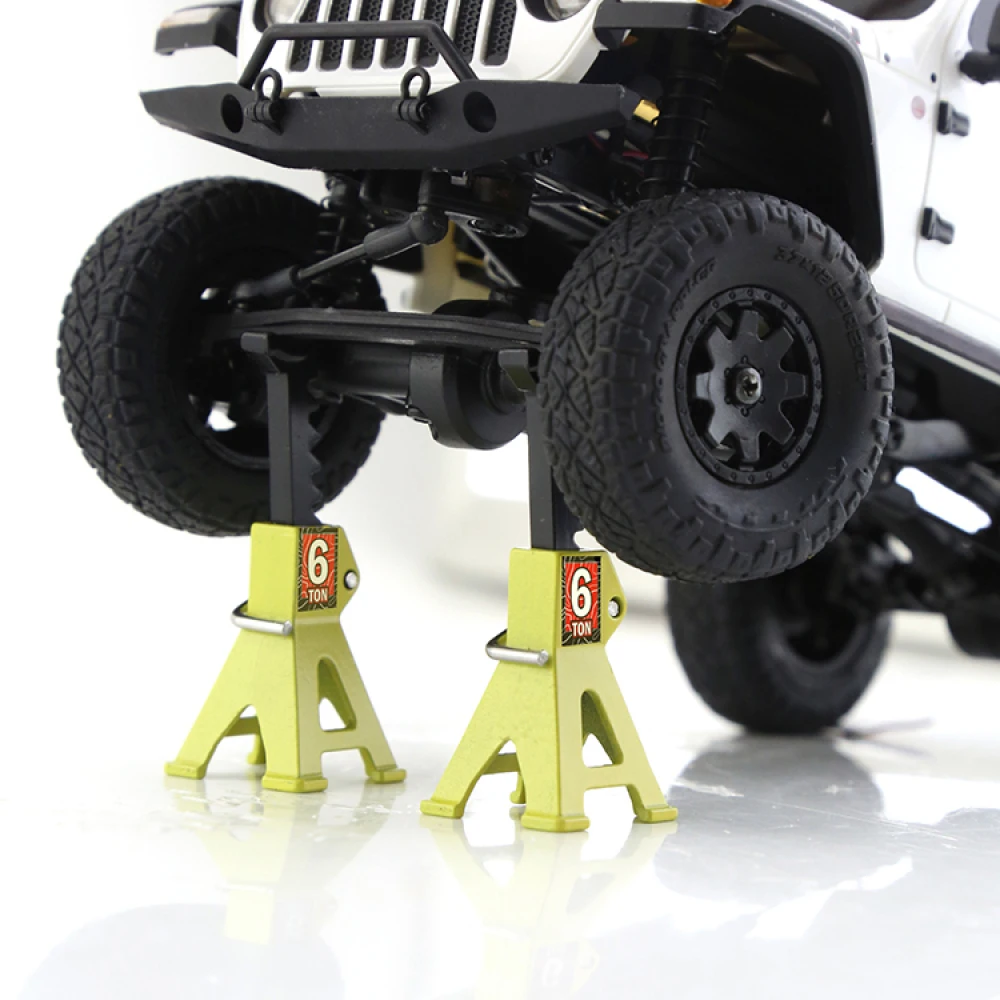 Aluminum Alloy Jack Rack for 1/12 1/18 1/24 1/28 TRX-4M RC Car Red,Black,Yellow Jack Lift Stand Tire Change Tool RC Repair Part
