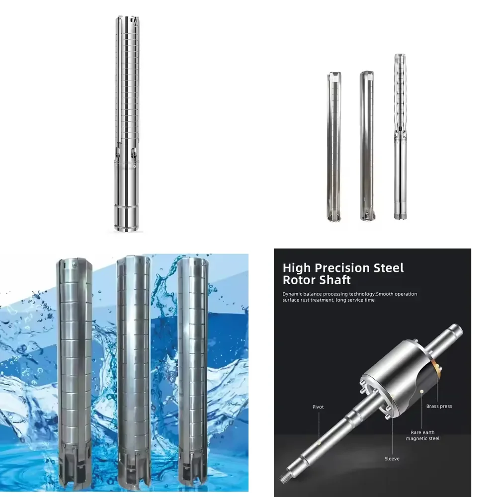 Intelligent Core Industries Stainless Steel Submersible Pump for Deep Wells Solar Powered Clean Water Motor OEM Supported Low
