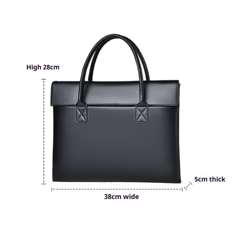 حقيبة كمبيوتر محمول ذات سعة كبيرة - حقيبة أنيقة ومتينة مع مقصورات متعددة للمواد الأساسية اليومية وملحقات الكمبيوتر المحمول