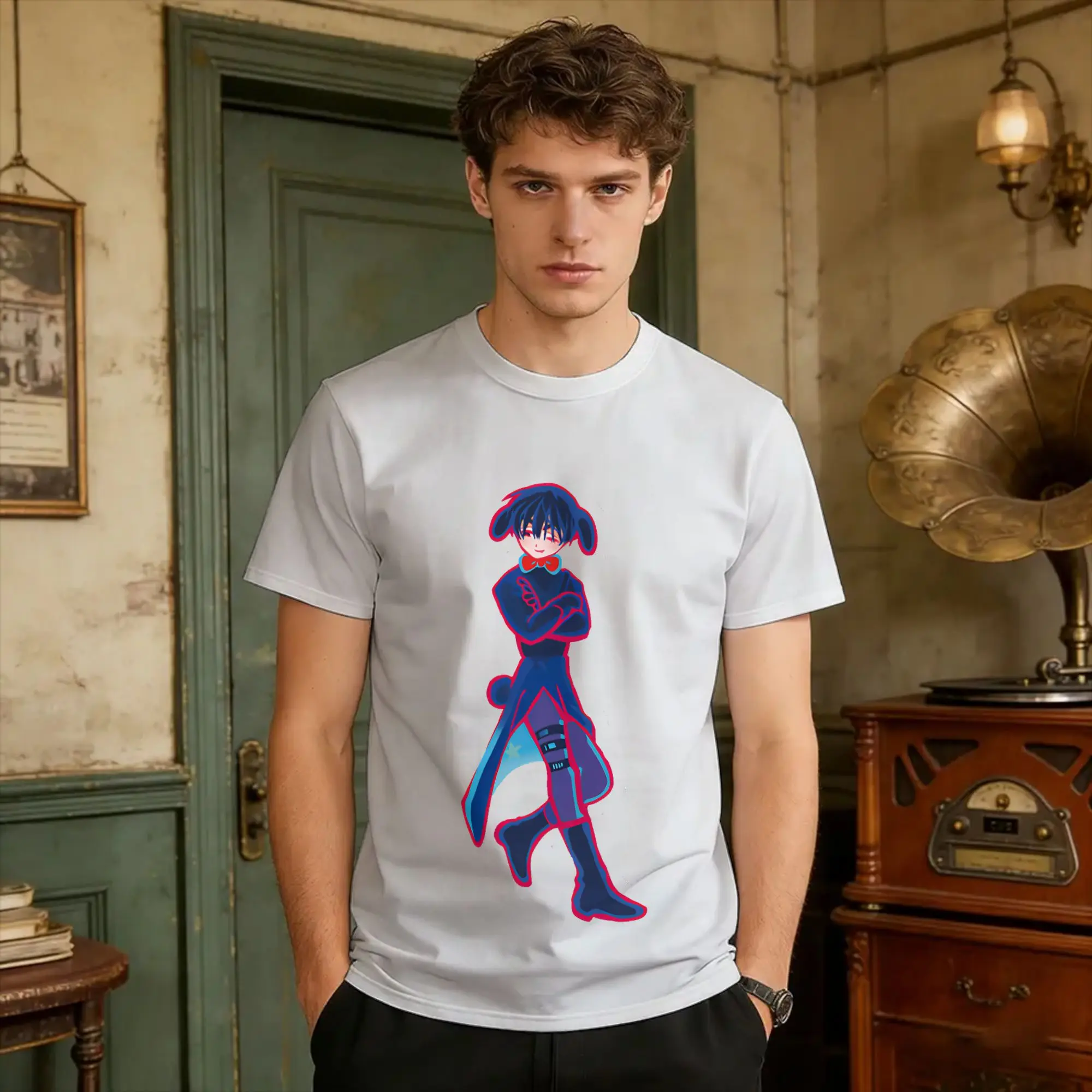 Ivan Bunny Alien Stage T Shirt Summer  Y2K Funny T Shirts 100 Cotton Harajuku Tshirt For Mens Casual Clothes