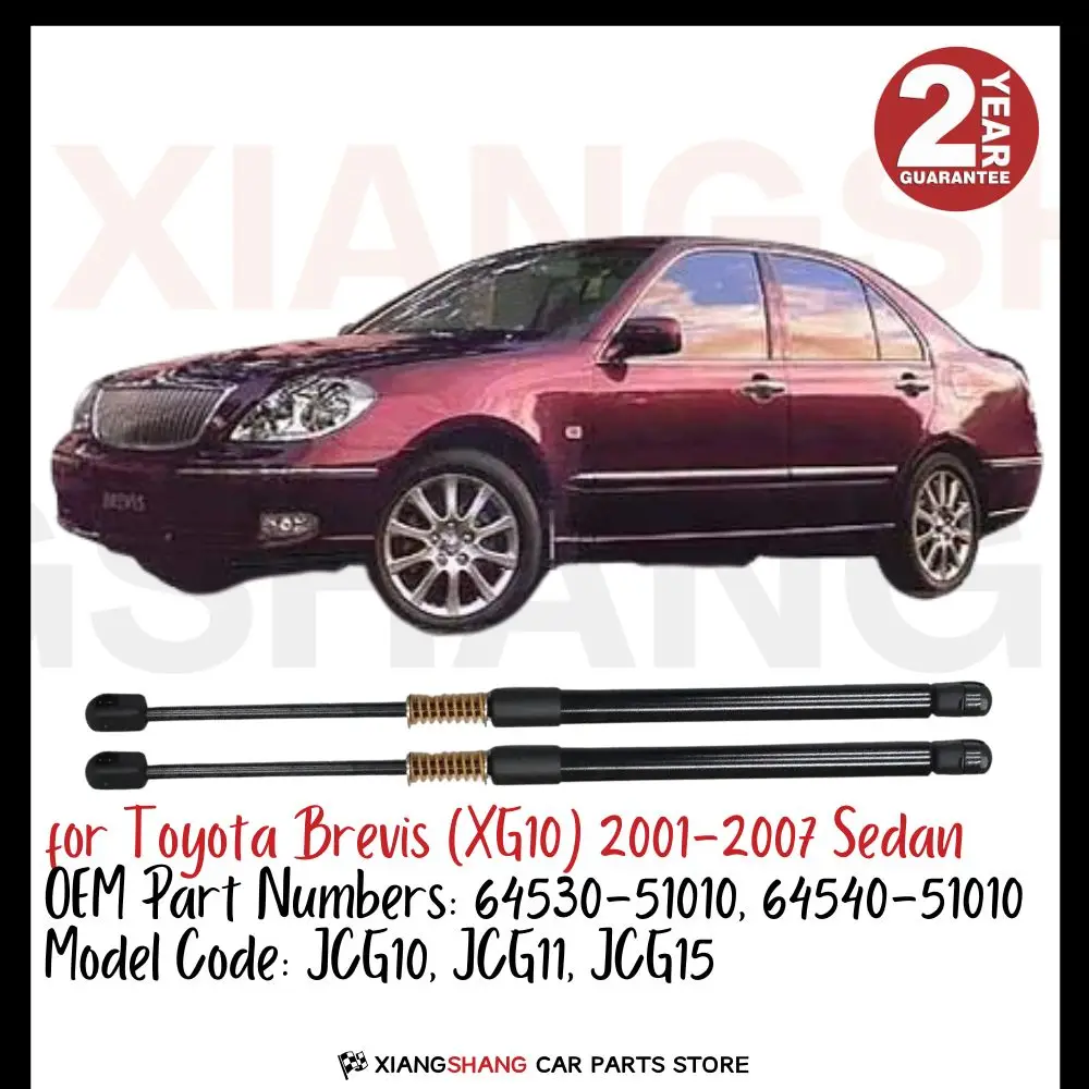

2pcs Rear Tailgate Damper for Toyota Brevis (XG10) 2001-2007 Sedan WITH SPRING Trunk Boot Gas Charged Gas Struts