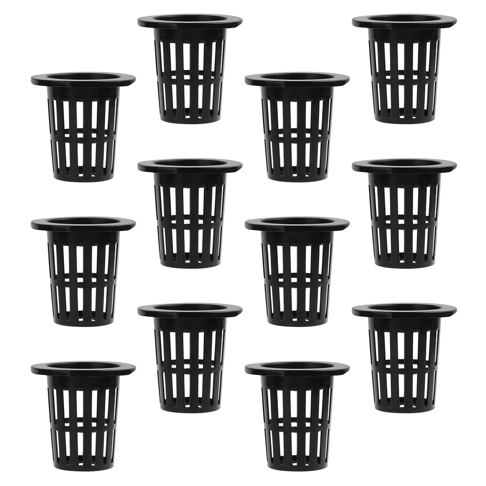 

50 Hydroponic Plant Grow Baskets Durable Plastic Mesh Net Cups for Hydroponics System Promote Efficient Growth Gardening