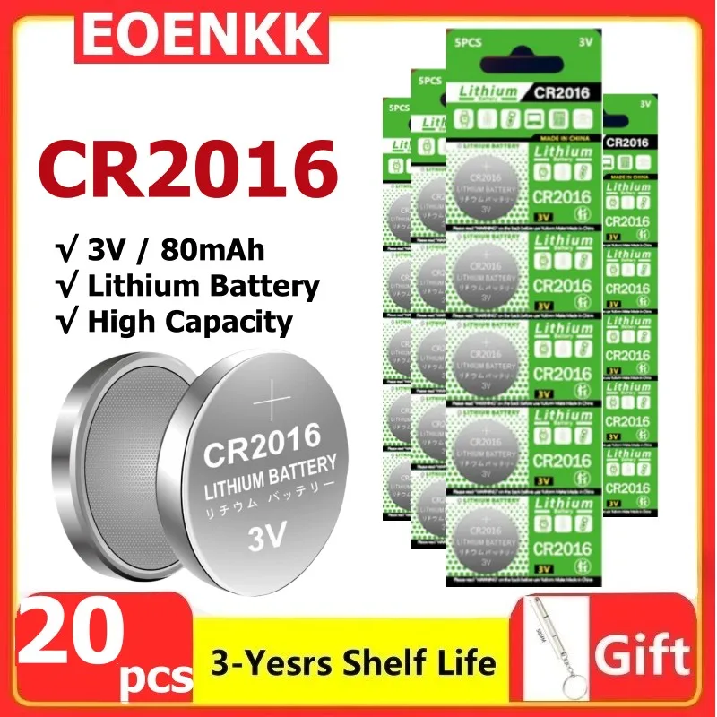 2-50 Stuks Cr2016 Knop Batterijen Cr2016 Br2016 Dl2016 Cel Munt Lithium Batterij 3V Cr 2016 Voor Horloge Elektronisch