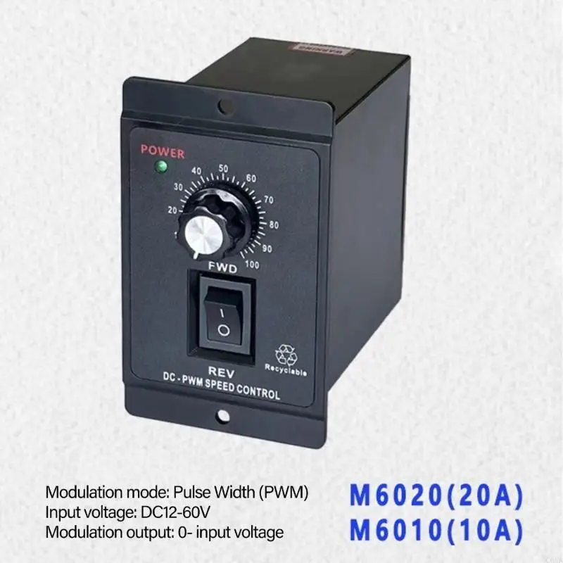 CORA Lightweight Motor Speed Regulator DC12~60V Brushed Motor Stepless Speed Control Electronic Control Switching Button