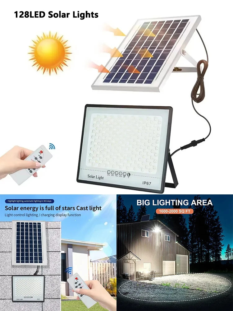 LED Solar Lights Outdoor Garden Refletor Garden Buildings Sunlight IP67 Waterproof Lamp Spotlight Emergency Lighting Wall Light