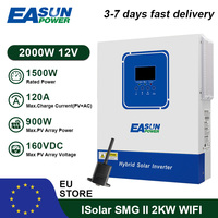 EASUN POWER Solar Inverter 220v 12V 2KW Hybride Off Gird Inversor Built-in 80A MPPT Charge Controller PV 160V With Wifi