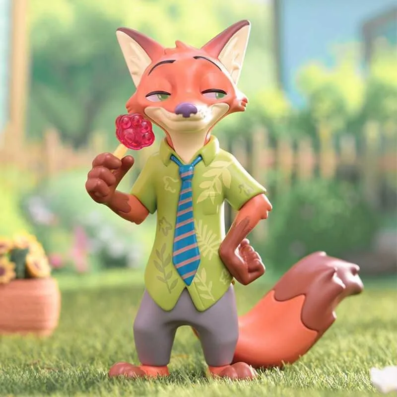 Disney Zootopia Flower World Series Blind Box Leopard Ufficiale Judy Nick Decorazioni per il desktop Kawaii Anime Cute Lovely 2025 Nuovo