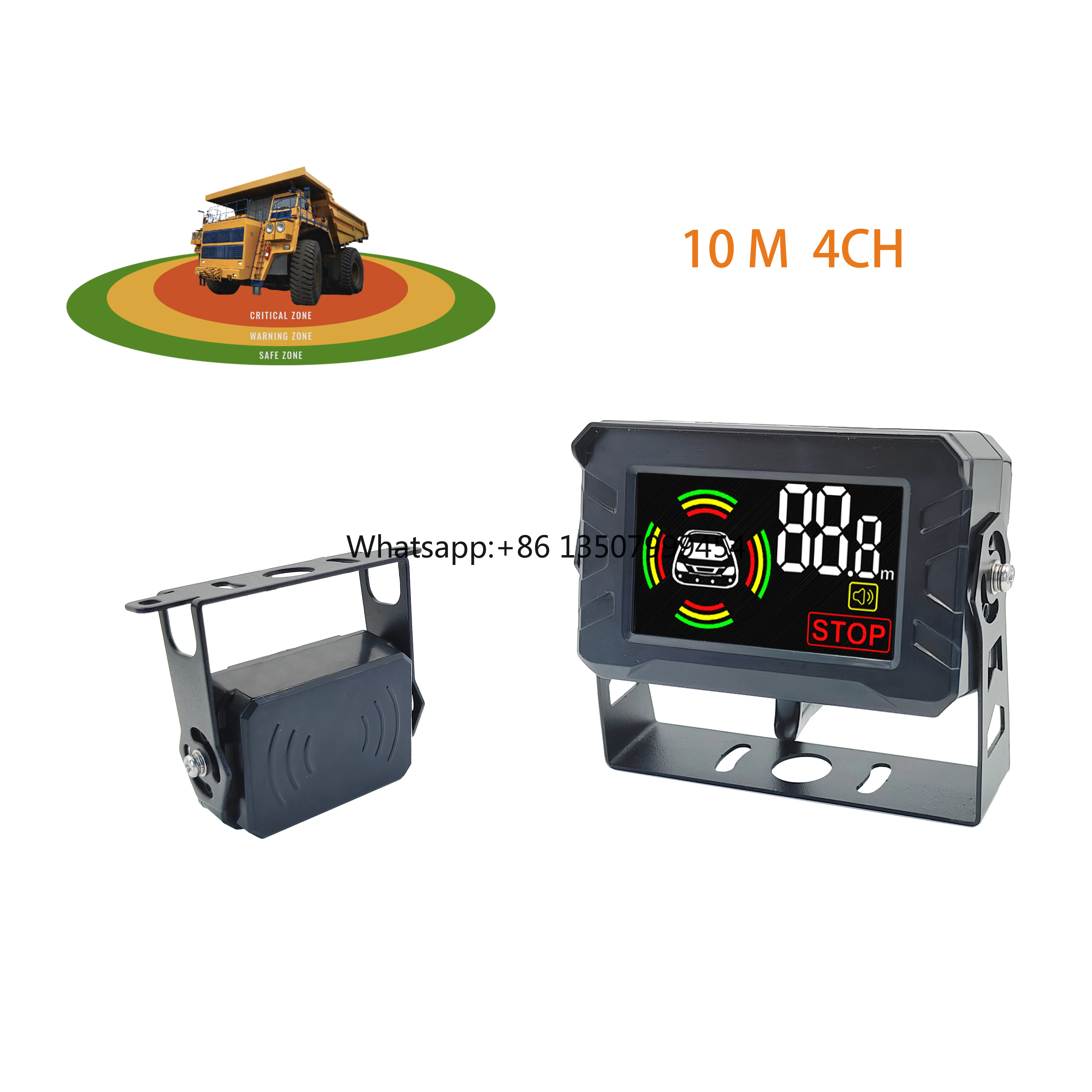 

15M Long Range PWAS Reversing Radar Adjustable Alarm Distance & IP69 Waterproof