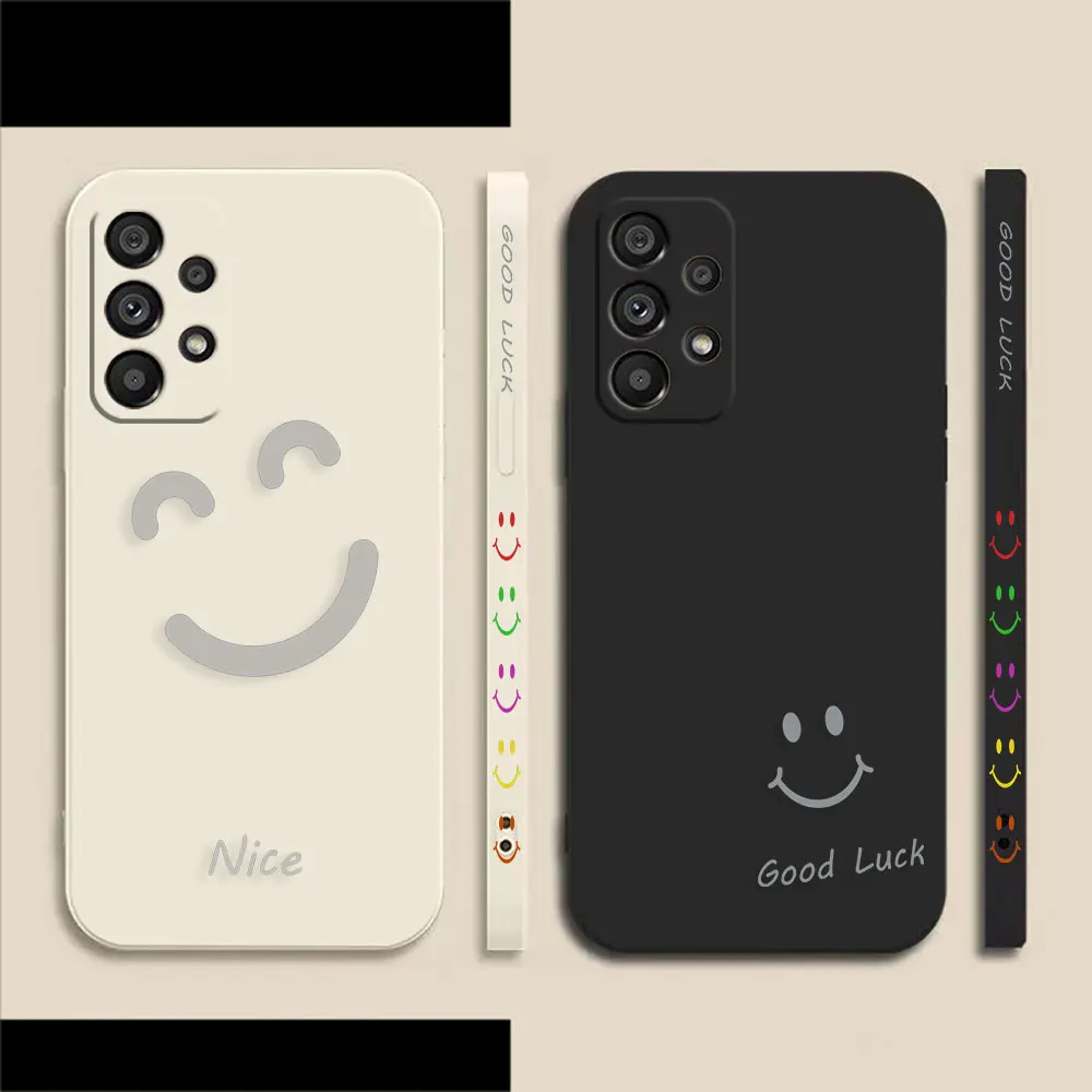 

Nice Good Luck Face Funda Case For Samsung A91 A73 A72 A71 A53 A52 A51 A42 A33 A32 A31 A23 A21S A13 A12 AO3S 4G 5G Colour Case