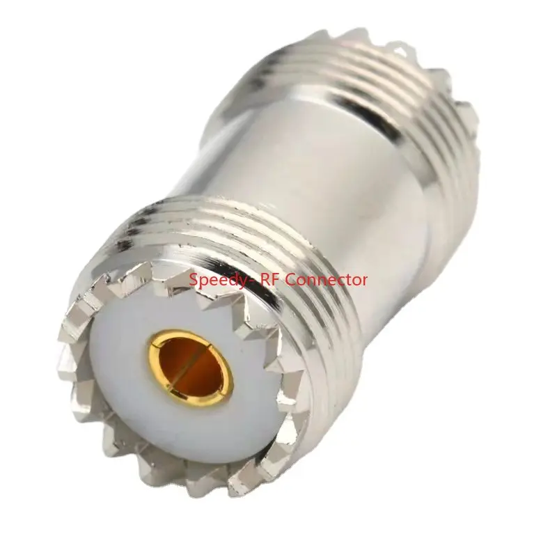 Conector recto SL16 UHF SO239 hembra a UHF hembra, adaptador doble para UHF PL259 macho, 2 unids/lote