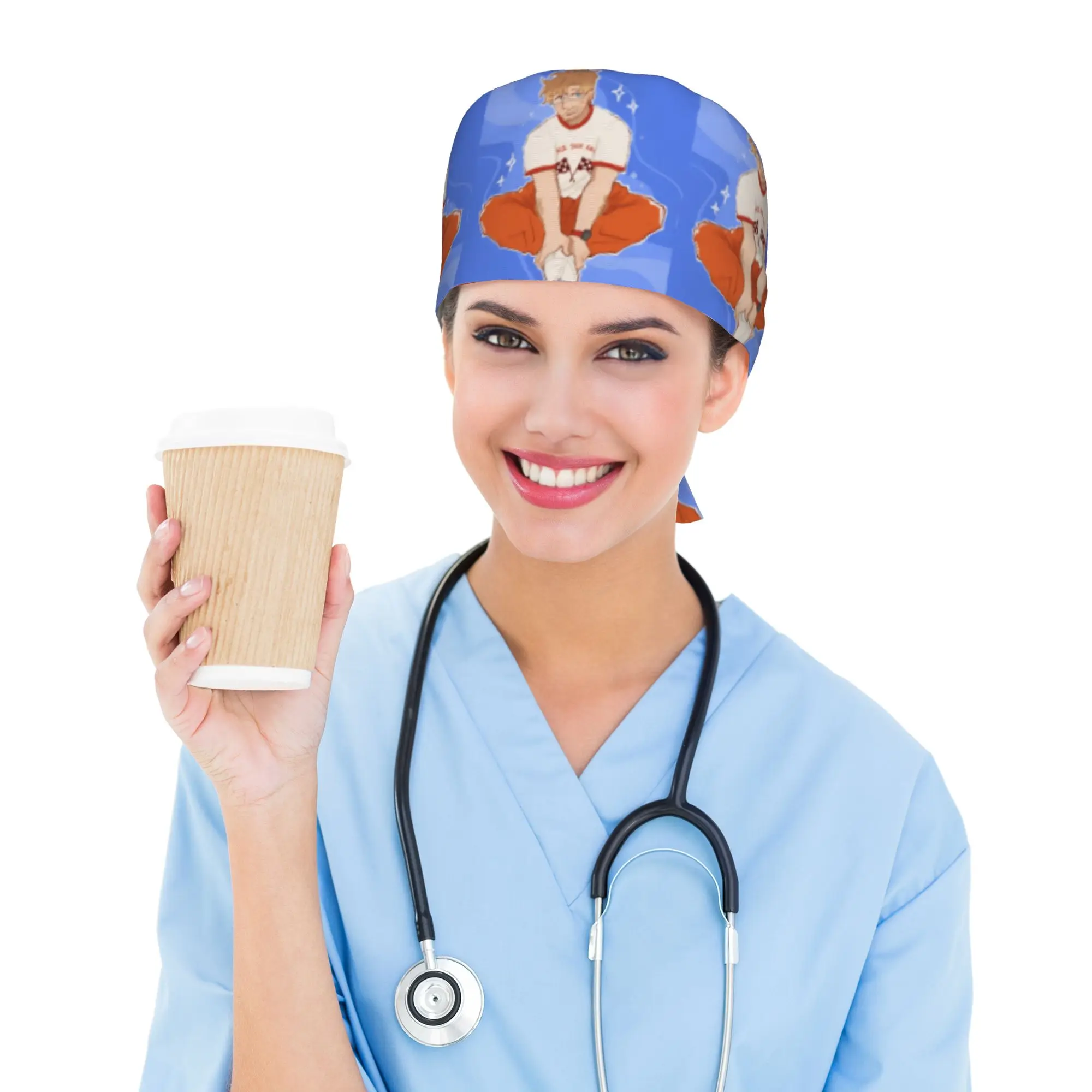 

Custom P-Project Hail Mary Movie Scrubs Cap Surgical Hats Women Men Operating Room Cap Nursing Cap Lab Works Hat