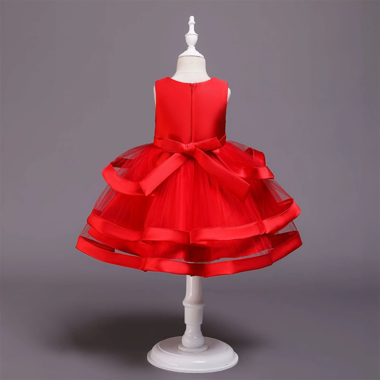 Children's Dresses Organza Girls Dresses Multi-layer Mesh Party Performance Dresses Summer Fashion Tops