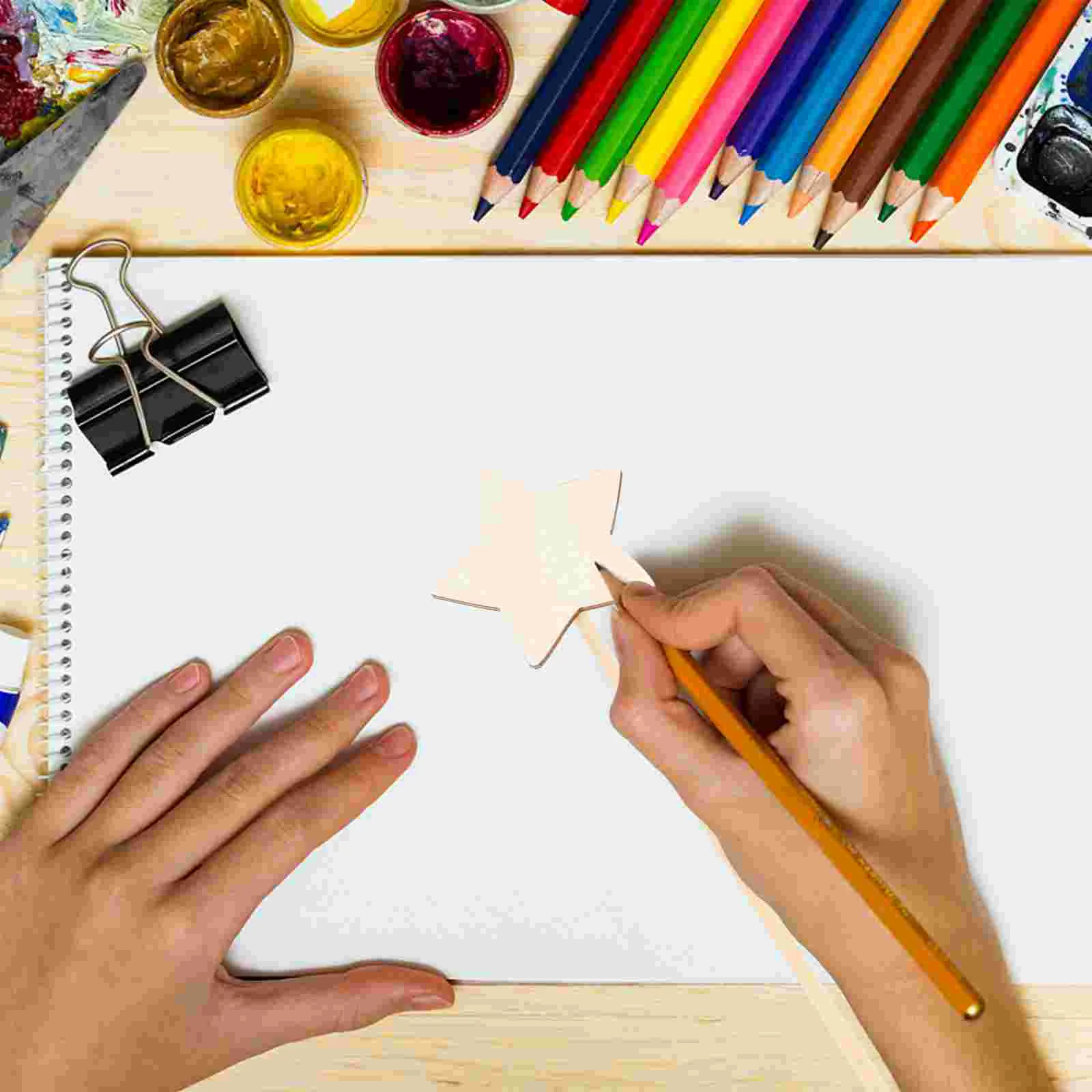 8 Pcs Mini Toy Hand Painting Fairy Stick Drawing Child Unfinished Kit