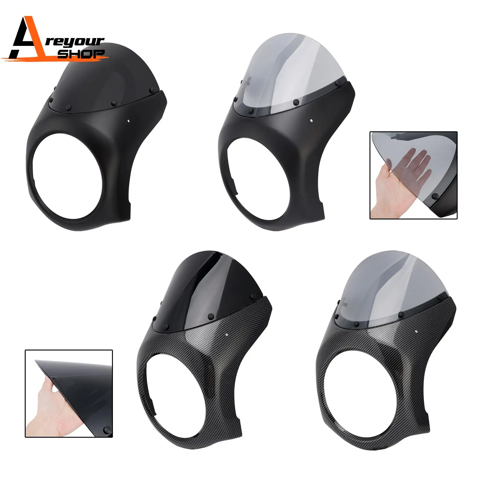 

Обтекатель лобового стекла фары подходит для Kawasaki Eliminator 500 2024-2025