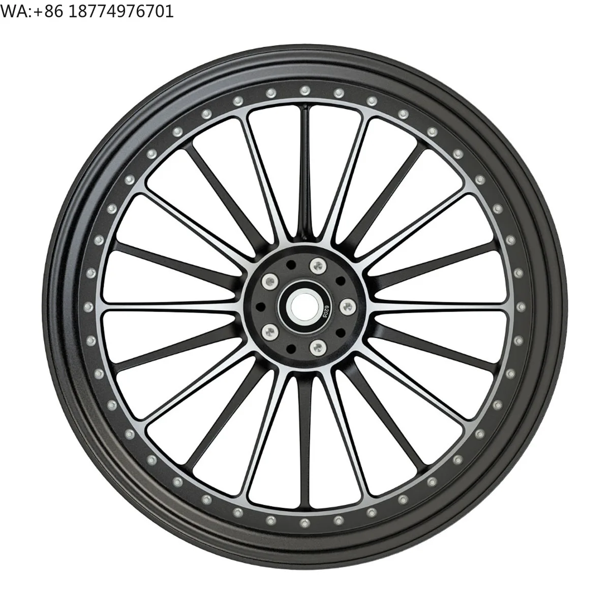 Black Color Aluminum Alloy Wheel Accessories for Front & Rear Compatible with for Harley 08-later FLSTF FLSTFB FLSTFBS