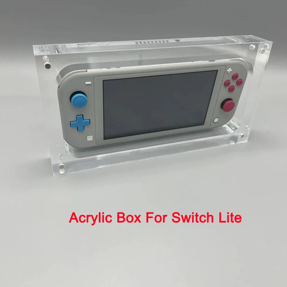 High Transparent Acrylic Box Magnetic Suction Cover Shell Storage Box For Switch Lite For NSL Game Console Display Box Case