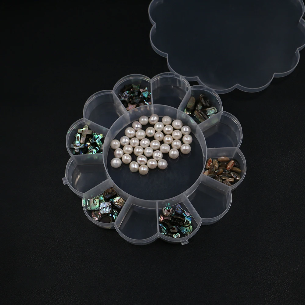 

13 Cells Flower Shape Transparent Plastic Jewelry Packaging Box Beads Ring Earring Accessory Storage Tools&Display Case 1pc/pack