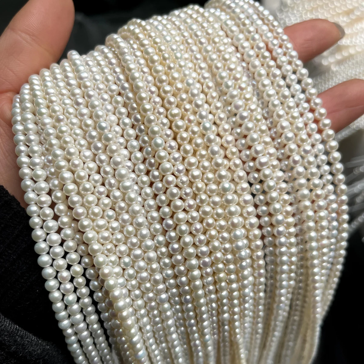 

Natural Zhuji Freshwater Culture Pearl Beads AAA Loose Round Bead for Jewelry Making DIY Nacklace Bracelet Accessory