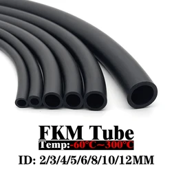 FKM 불소 고무 호스 튜브 파이프, 고온 부식 저항 오일 파이프, ID 2mm, 3mm, 4mm, 5mm, 6mm, 8mm, 10/12 ~ 32mm, 1m-60 ℃ ~ 300 ℃