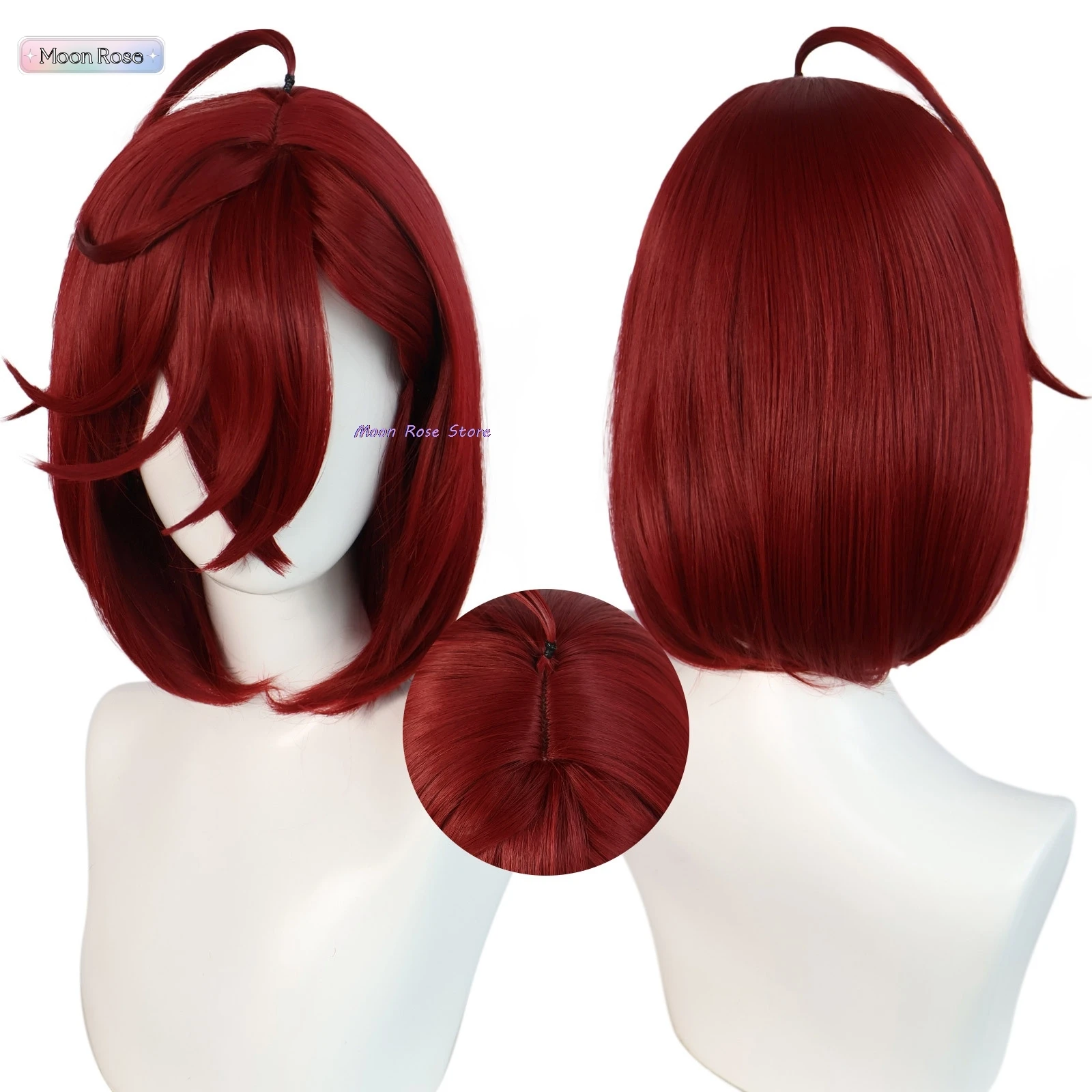 Ayase Momo Anime DAN DA DAN Cosplay Prop Brown Wig Blue Long Earrings Clip Women Girl Set Holloween Party Show Play Accessory