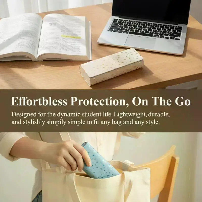 Anti Pressure Eyeglass Case For Students Portable Hard Shell Glasses Box Secure Storage For Classroom School And Home Use