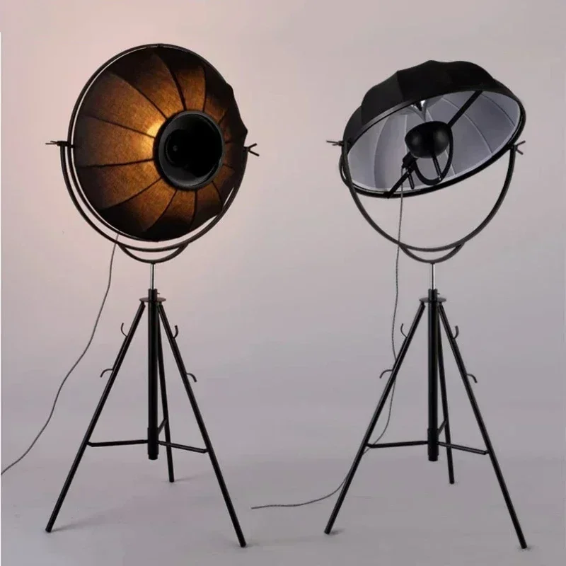Nordic Creative Fabric Lampshade Floor Lamp Living Room Study Studio Radar Satellite Tripod Led Light Modern Lighting Home Decor