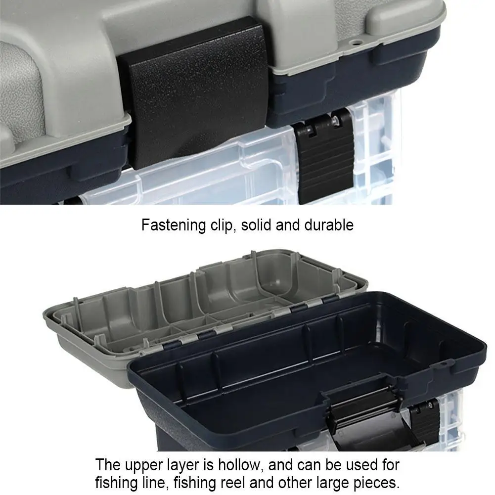 4 Layers Fishing Tackle Box Portable Handheld Large Capacity High-strength Lure Tool Box With Handle Fishing Suitcase Organizer