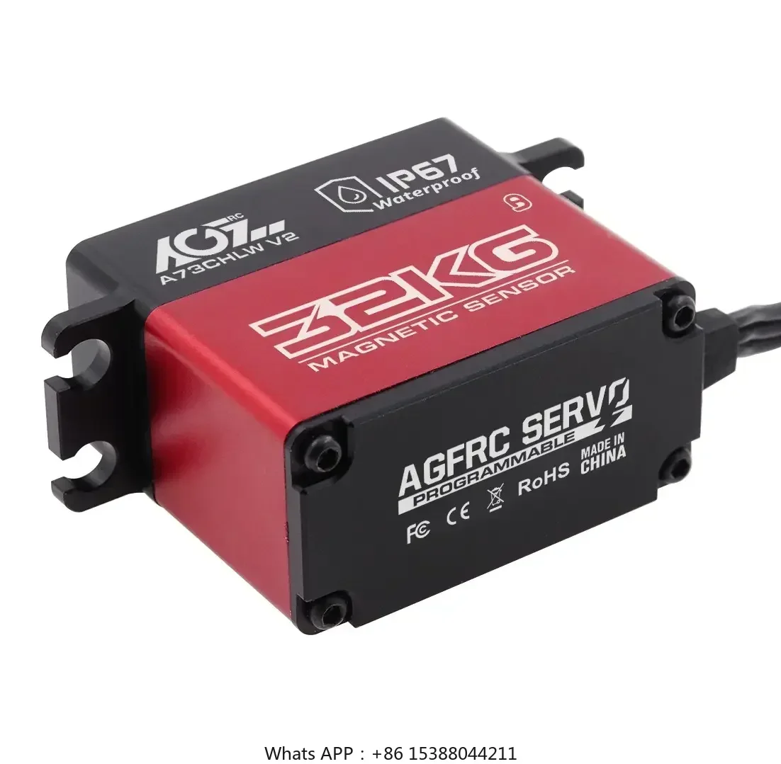 

AGFRC A73CHLW V2 Servo 32KG High Torque HV Digital Coreless Metal Steel Waterproof STD Servo 1/10 RC Crawler dro ne Accessories