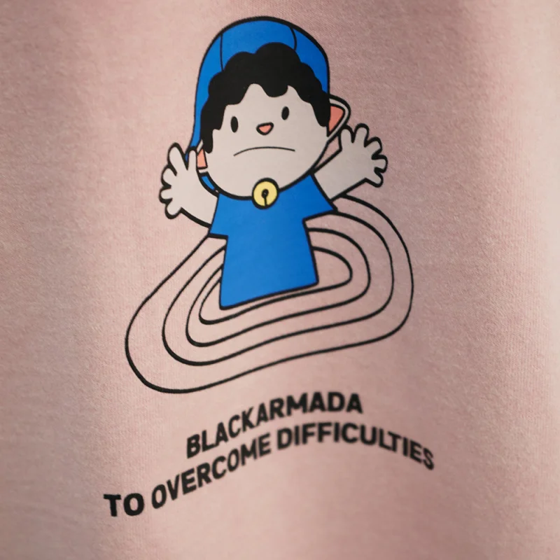 Fun cartoon print design short sleeved T-shirt men's 2025 new summer casual loose trendy small hole top