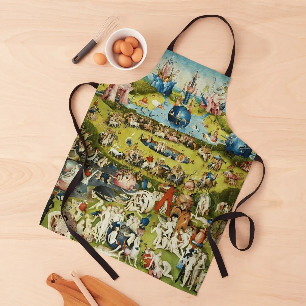 

Garden of Earthly Delights , Paradise by Hieronymus Bosch Apron japanese woman women's work Apron