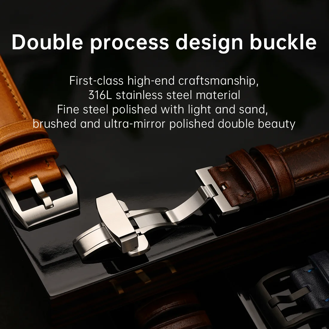 MAIKES أشرطة ساعات يد مصنوعة يدويًا من الجلد المحبب بالكامل 19 مللي متر ، 20 مللي متر ، 21 مللي متر ، 22 مللي متر ، 24 مللي متر ، ملحقات حزام ساعة اليد سريع الإصدار