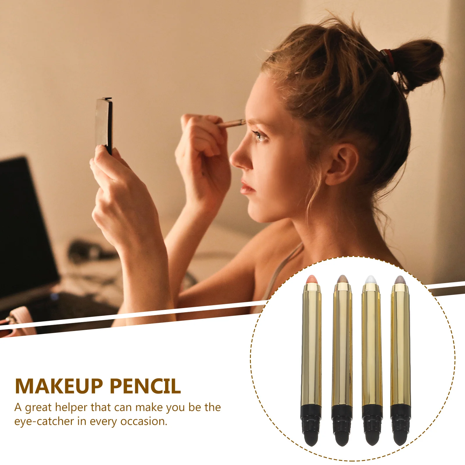 섬세한 메이크업을 위한 4개 아이섀도 펜 세트 아이섀도 화장품 파티 선물 및 개인 컬렉션 아이섀도 스틱