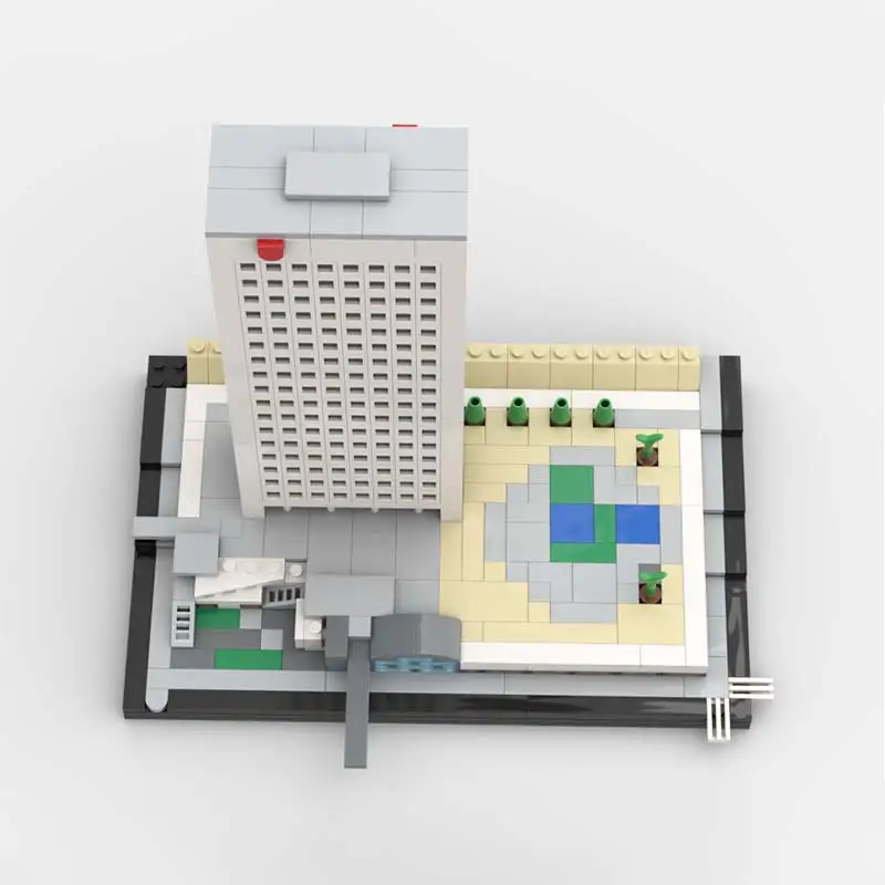 Popularny Model Architektoniczny Union Bank Plaza MOC Klocki Oryginalne Klocki do Składania Scena Zabawki Prezenty Urodzinowe