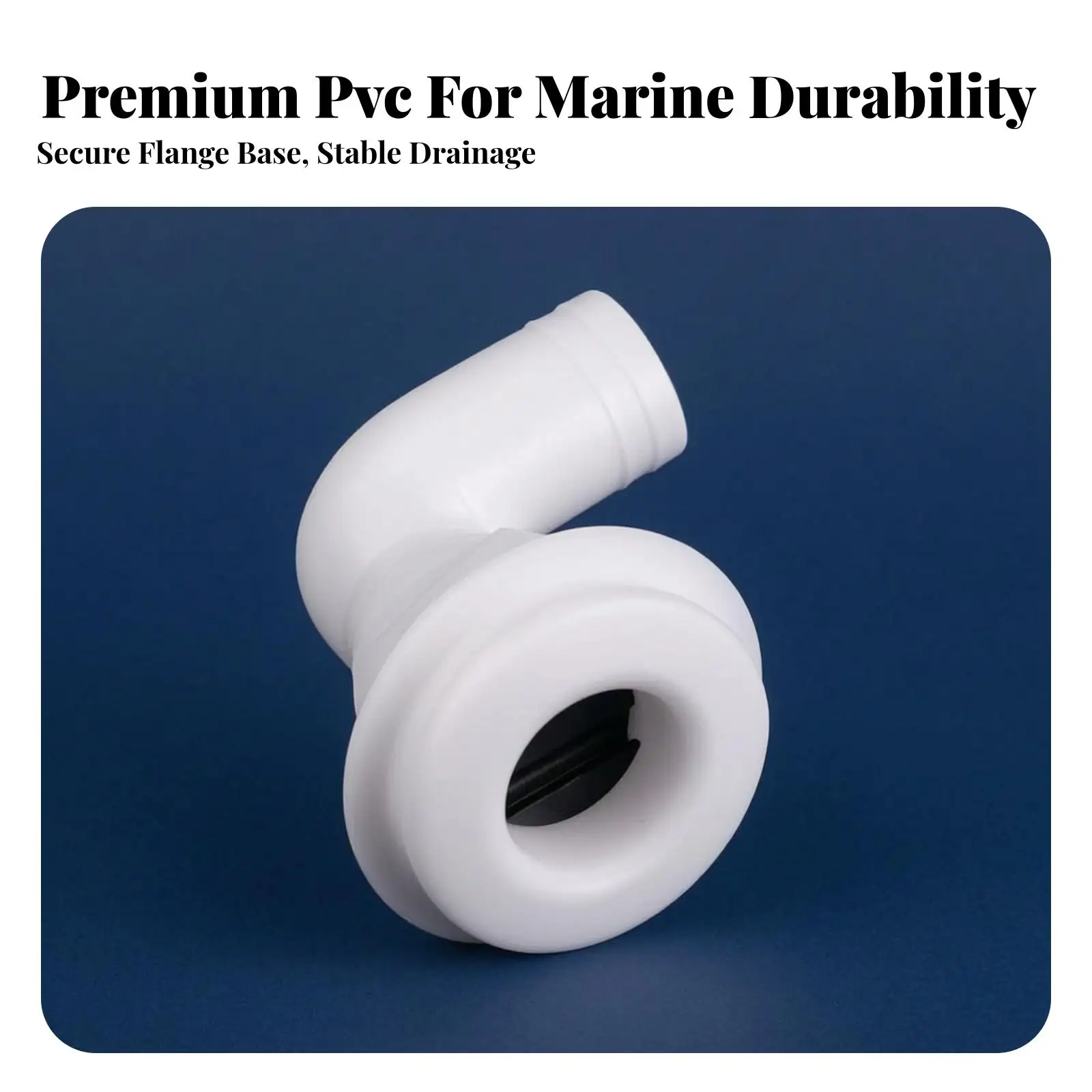 Marine Drain Outlet with Backflow Valve Rigid Plastic for Wastewater Drains