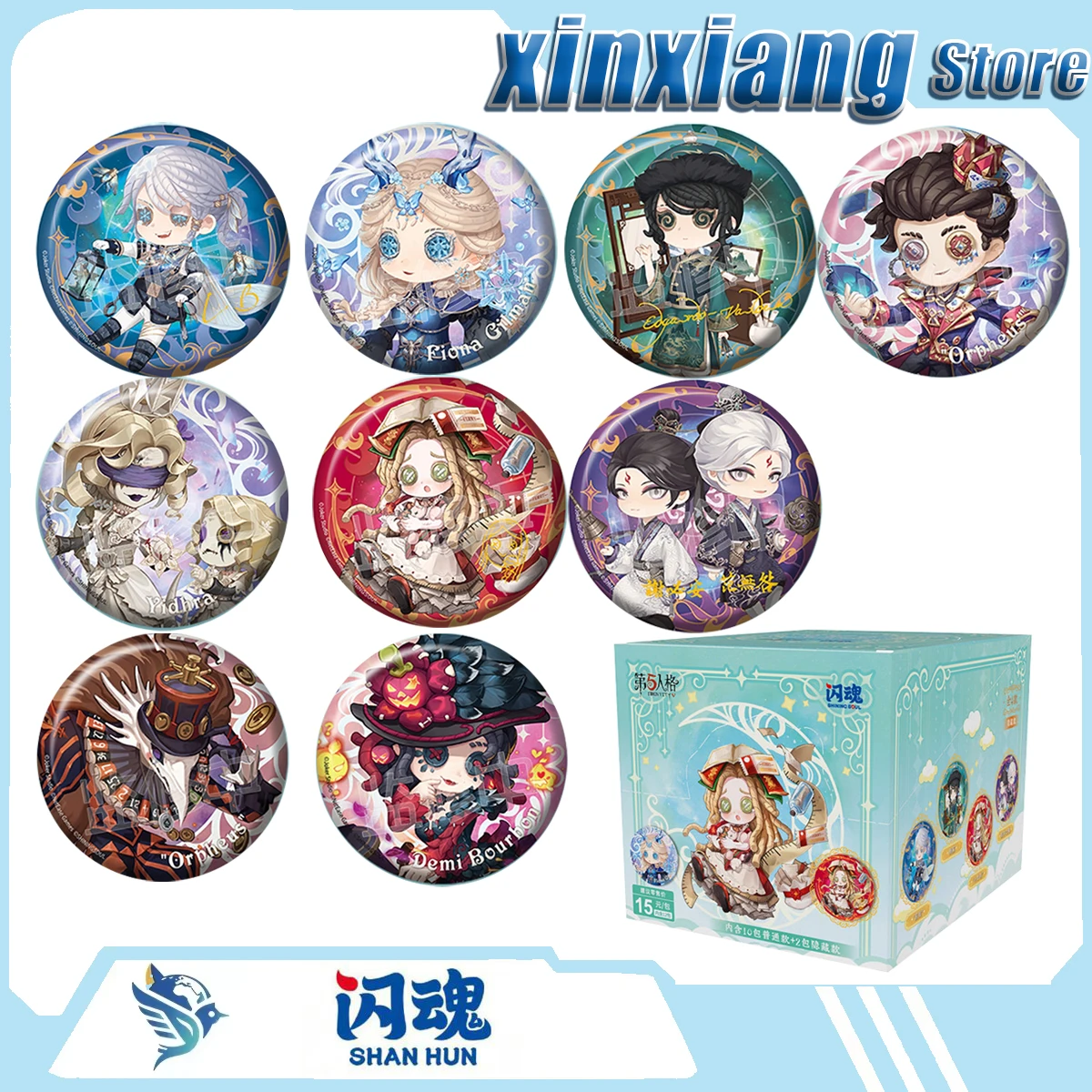 shiningsoul-the-fifth-personality-collectible-cards-badge-pop-culture-toys-decoration-cartoon-characters-in-anime-and-manga