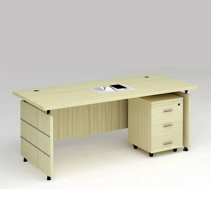 Table de bureau de jeu Qimink Table Mesa Pc Table debout électrique sur roulettes meubles de réunion travail lecture levage étude Blanc