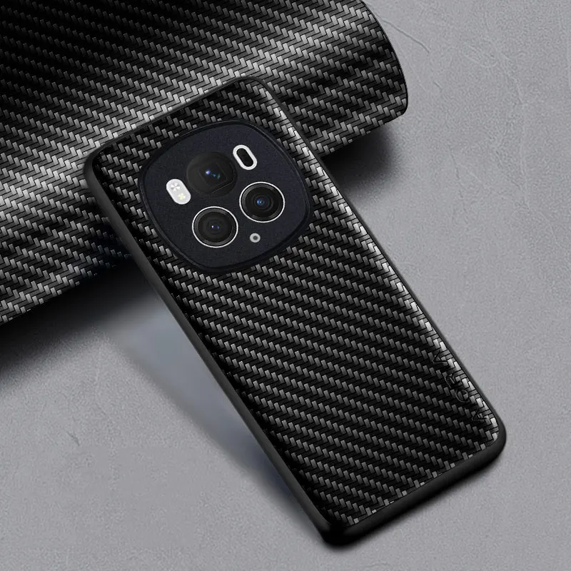 Carbon Fibre Shockproof Slim Case for Honor Magic 6 Pro Lite Non-Slip Full Body Protective Phone Case