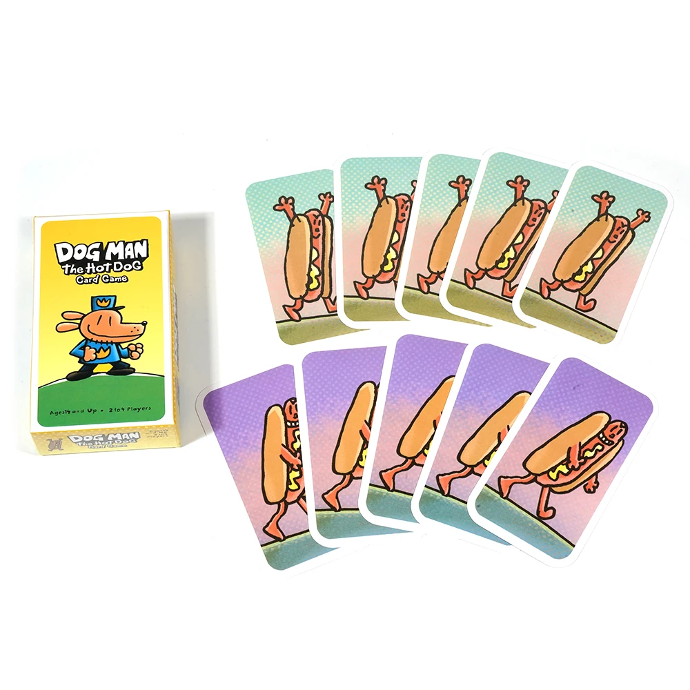 Dog Man Hot Dog Card Game il gioco di raccolta veloce e Frenzied per bambini con Art Party Game Deck