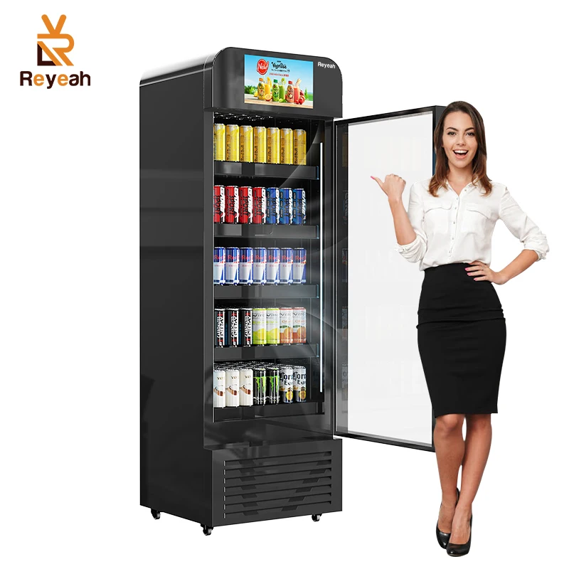 24/7 Self-service AI Smart Refrigerated Vending Machine Visual Identity Beverage Vending Machine for Station Gym Bar