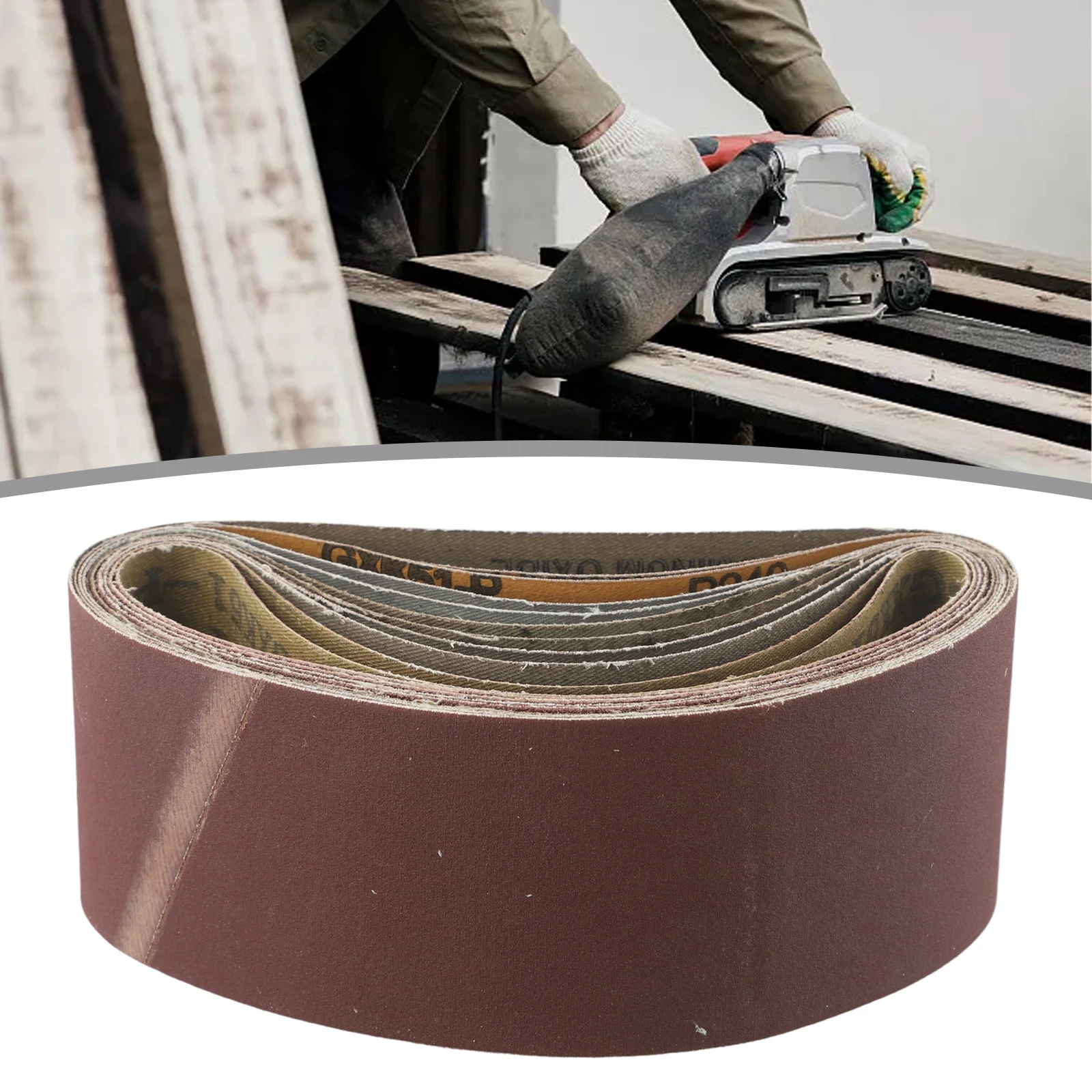 

12PCS High Performance Sanding Belts For Professional Woodworking and Metalworking Reduces Heat Buildup Resists Moisture