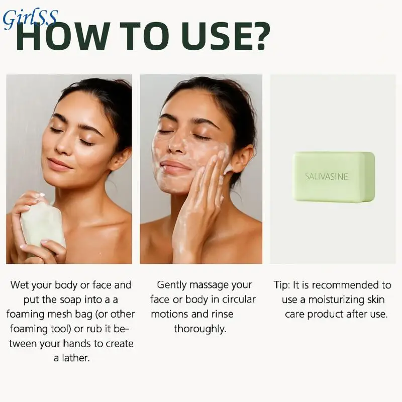 Cooling Essential Oil Scented Cleansing Soap Deeply Purifies Skin And Reduces Redness Naturally T4MB