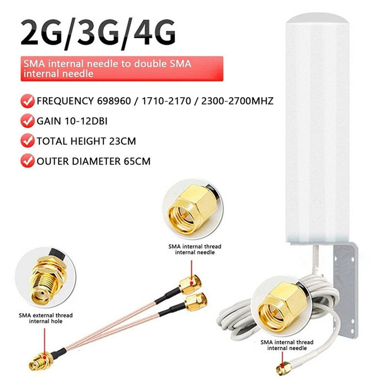 12Dbi Hotspot Miner Esterno 915Mhz 868Mhz Lora Antenna 2G 3G 4G Per RAK Nebra Bobcat Segnale Booster Router Extender