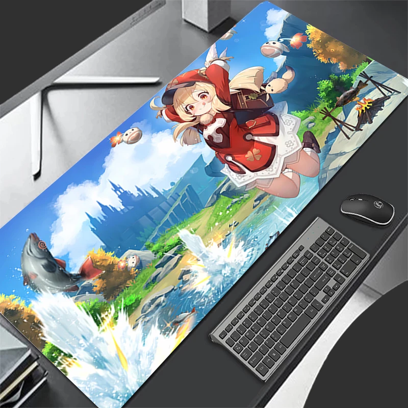 Mousepad Computer Gaming Accessories HD Keyboard Pad Office PC Rubber G-genshin Impact Klee Mouse Pad Decoracion Desk Mouse Mat