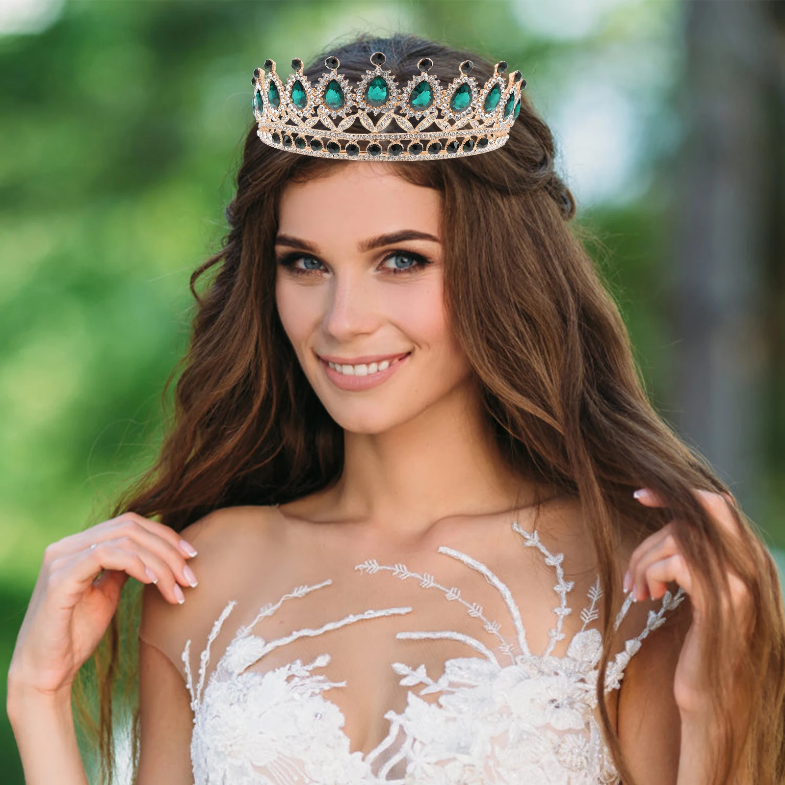 

Rhinestone Headband Bridal Wedding Birthday Party Costume Accessories Hair Decorative Crown For Women Pageant Bridal Crown Hair