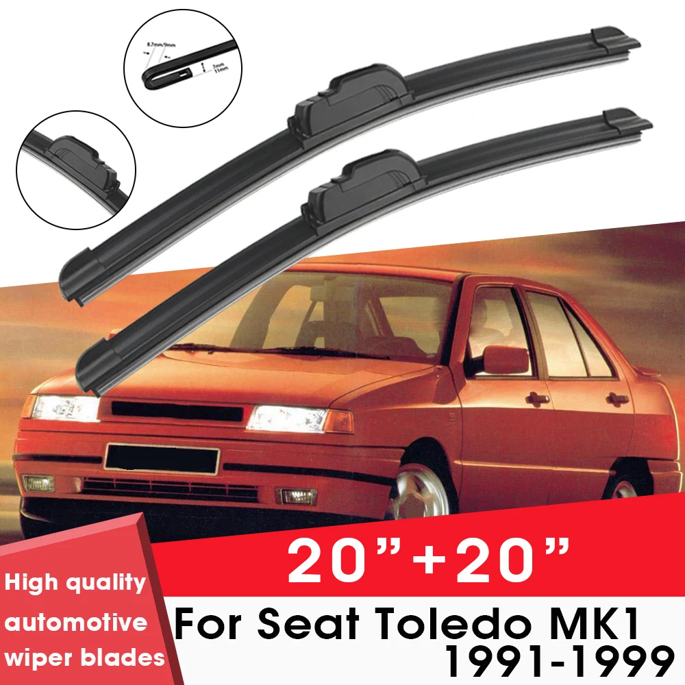 

Car Wiper Blade Blades For Seat Toledo MK1 1991-1999 20"+20" Windshield Windscreen Clean Rubber Silicon Cars Wipers Accessories